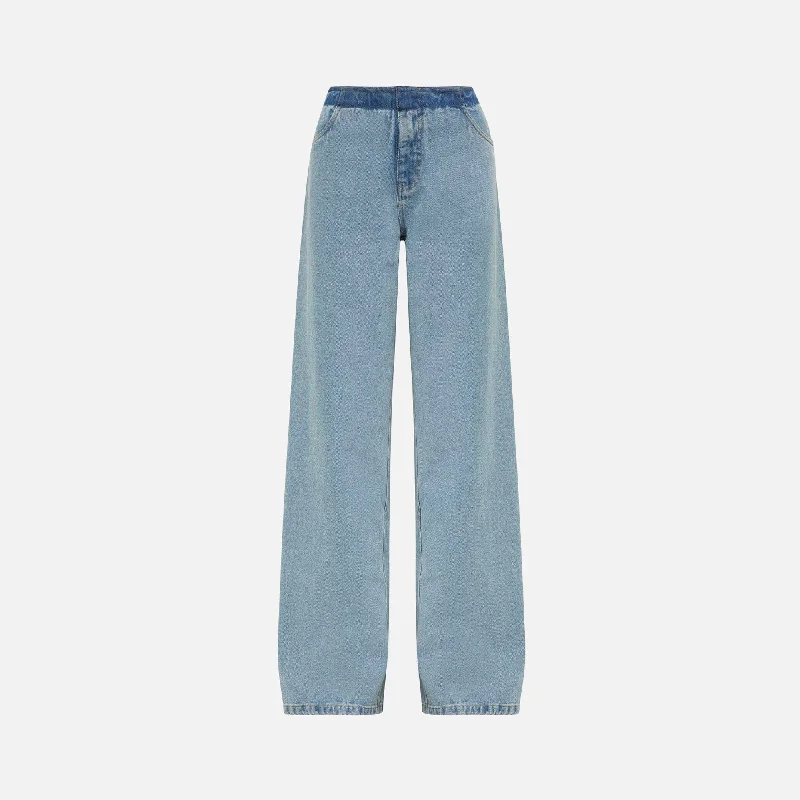 Christopher Esber Deconstruct Denim Jean - Indigo Fashionable Mom Jeans