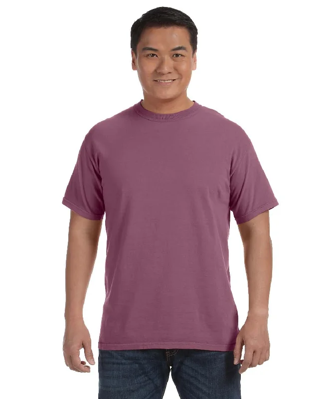 Comfort Colors Ringspun Garment-Dyed T-Shirt | Berry Beaded Sequined Faux Fur