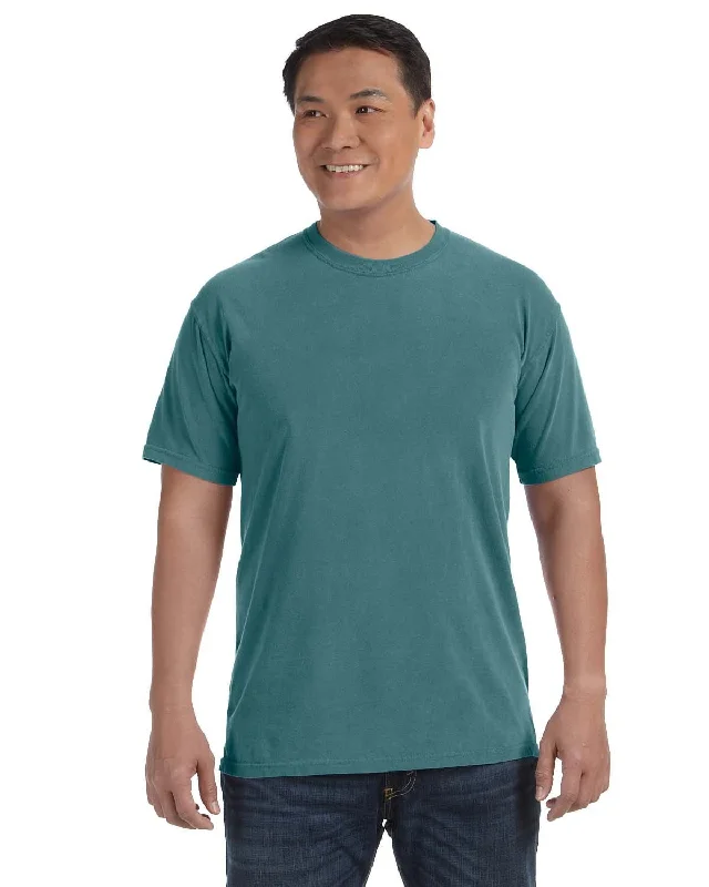 Comfort Colors Ringspun Garment-Dyed T-Shirt | Blue Spruce Seamless Knitted Crochet