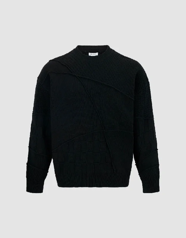 Crew Neck Knitted T-Shirt Anti-Shrink Durable Soft