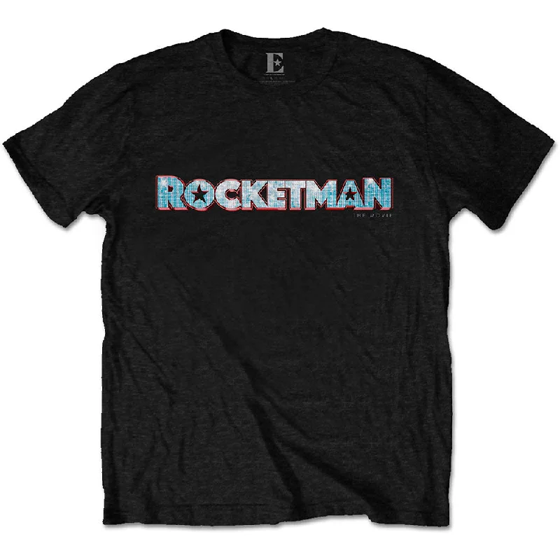 Elton John | Official Band T-Shirt | Rocketman Movie Logo Nylon Fabric Polyester Fabric Spandex Fabric