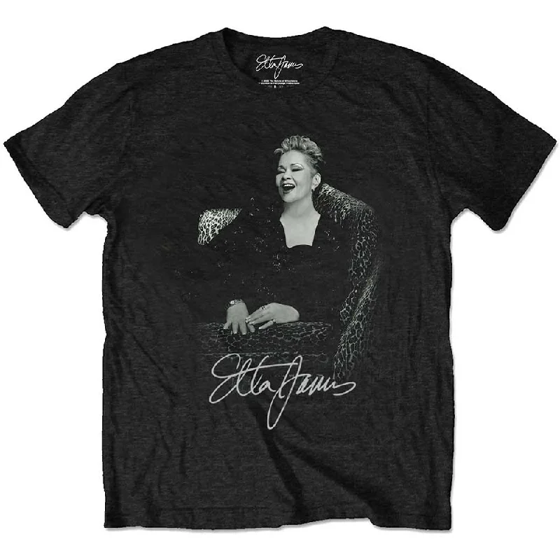 Etta James | Official Band T-Shirt | Etta Seated Notch Collar Peter Pan Collar Cowl Neck Etta James | Official Band T-Shirt | Etta Seated Notch Collar Peter Pan Collar Cowl Neck