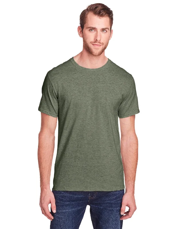 Fruit of the Loom Adult ICONIC T-Shirt | Military Grn Hth Nylon Fabric Polyester Fabric Spandex Fabric Fruit of the Loom Adult ICONIC T-Shirt | Military Grn Hth Nylon Fabric Polyester Fabric Spandex Fabric
