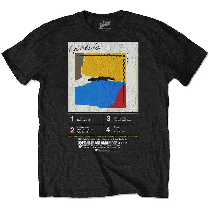Genesis | Official Band T-Shirt | ABACAB 8-Track Ribbed T-Shirt High Neck Heavyweight Genesis | Official Band T-Shirt | ABACAB 8-Track Ribbed T-Shirt High Neck Heavyweight