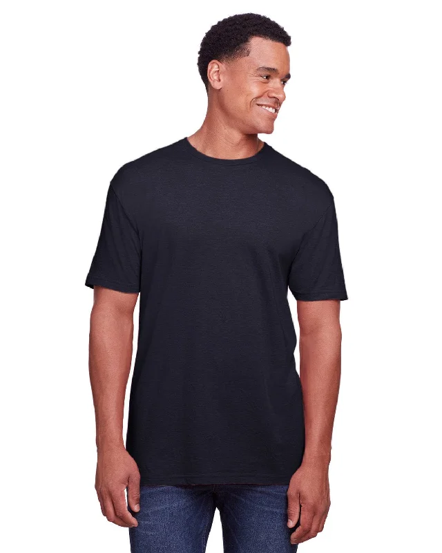 Gildan Mens Softstyle CVC T-Shirt | Navy Mist Plaid T-Shirt Polka Dot Checkered