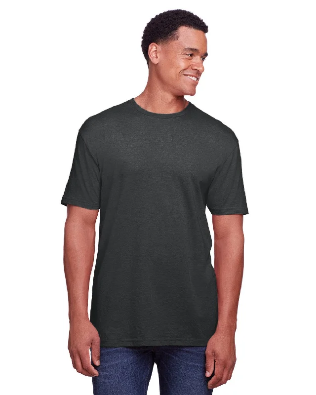 Gildan Mens Softstyle CVC T-Shirt | Pitch Black Mist Basic T-Shirt Crew Neck Short Sleeve