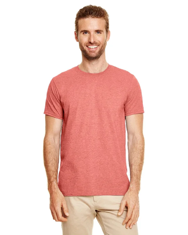 Gildan SoftStyle T-Shirt | Heather Bronze Anti-Pilling Machine Wash Handmade