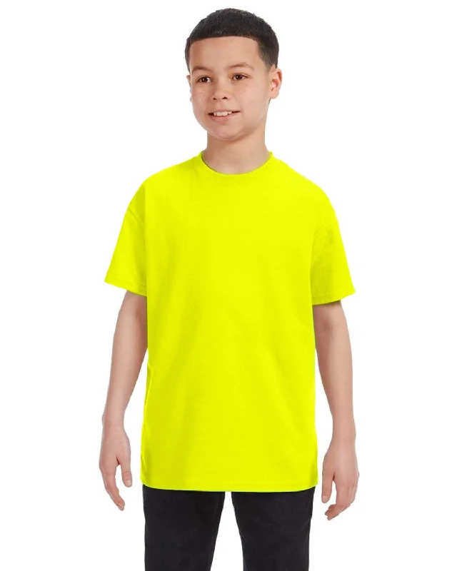 Gildan Youth Lightweight 100% Cotton T-Shirt | Safety Green Front Pockets Side Pockets Patch Pockets Gildan Youth Lightweight 100% Cotton T-Shirt | Safety Green Front Pockets Side Pockets Patch Pockets