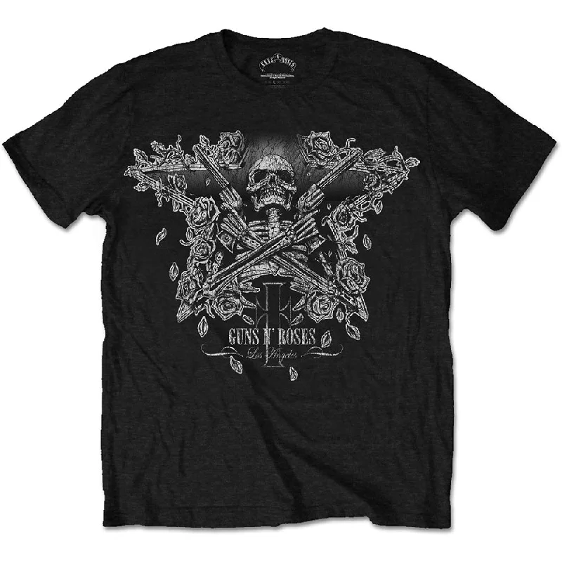 Guns N' Roses | Official Band T-Shirt | Skeleton Guns Iron Safe Non-Iron Wrinkle Free Guns N' Roses | Official Band T-Shirt | Skeleton Guns Iron Safe Non-Iron Wrinkle Free