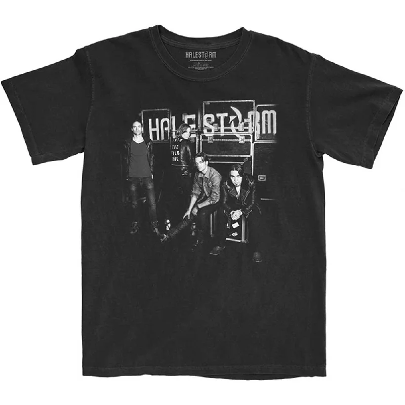Halestorm | Official Band T-Shirt | The Wild Cover (Back Print) Hooded Caped Shawl Collar Halestorm | Official Band T-Shirt | The Wild Cover (Back Print) Hooded Caped Shawl Collar
