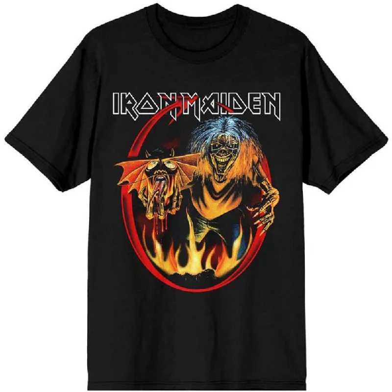 Iron Maiden | Official Band T-Shirt | Number of the Beast Devil Tail Iron Safe Non-Iron Wrinkle Free Iron Maiden | Official Band T-Shirt | Number of the Beast Devil Tail Iron Safe Non-Iron Wrinkle Free