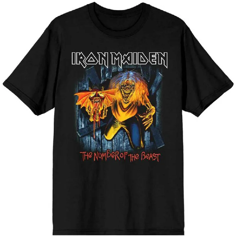Iron Maiden | Official Band T-Shirt | Number of the Beast Eddie Panel Burst Mesh Canvas Denim Iron Maiden | Official Band T-Shirt | Number of the Beast Eddie Panel Burst Mesh Canvas Denim