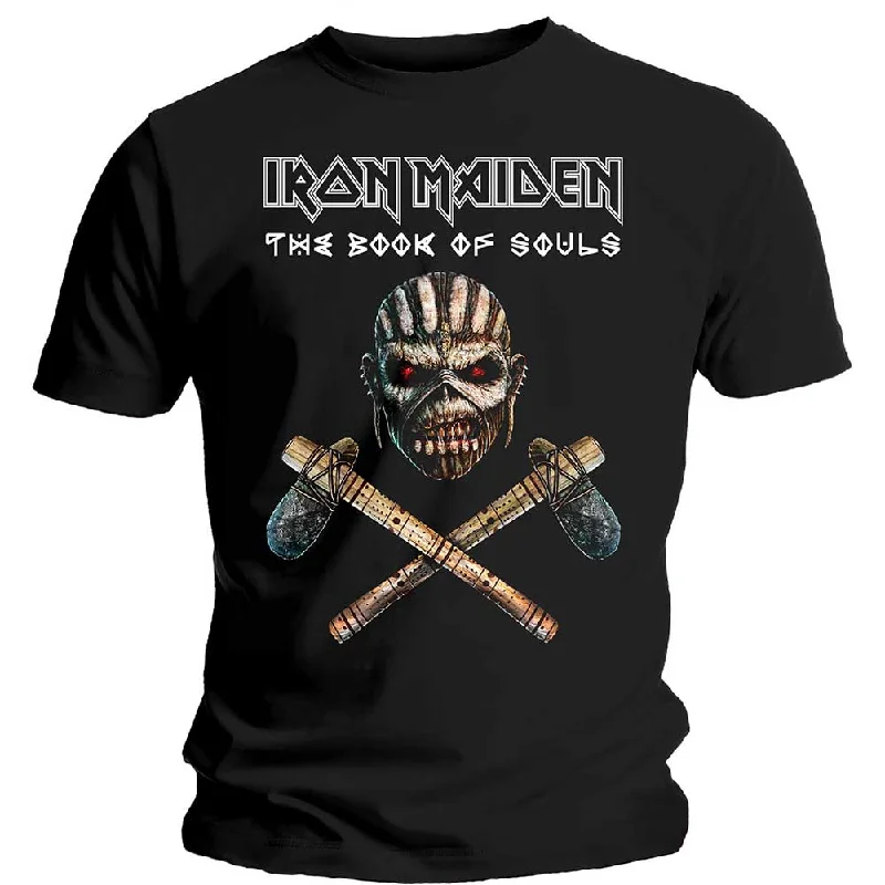 Iron Maiden | Official Band T-Shirt | Axe Colour Mesh Blend Leather Blend Suede Blend Iron Maiden | Official Band T-Shirt | Axe Colour Mesh Blend Leather Blend Suede Blend