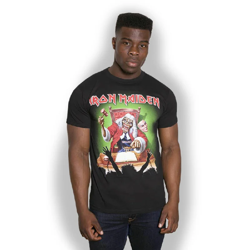Iron Maiden | Official Band T-Shirt | Deaf Sentence (Back Print) Hooded Caped Shawl Collar Iron Maiden | Official Band T-Shirt | Deaf Sentence (Back Print) Hooded Caped Shawl Collar