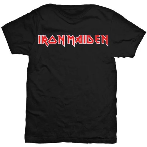 Iron Maiden | Official Band T-Shirt | Logo Mesh Blend Leather Blend Suede Blend