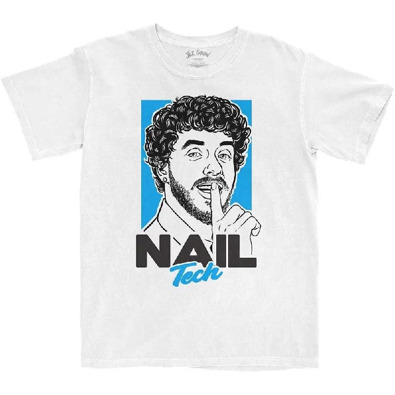 Jack Harlow | Official Band T-Shirt | Nail Tech White Casual Formal Business