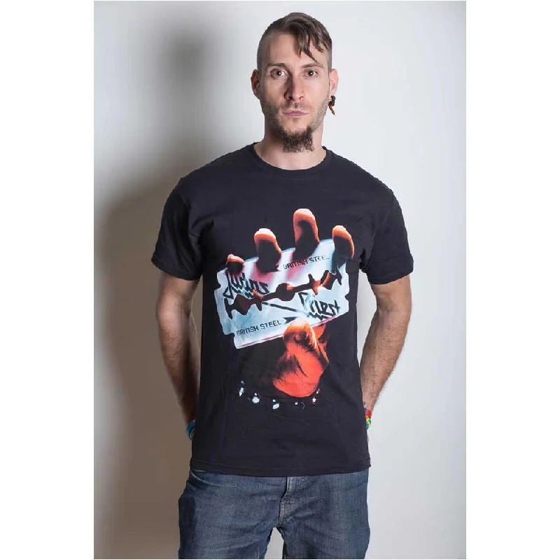 Judas Priest | Official Band T-Shirt | British Steel Faux Fur Fabric Real Fur Fabric Shearling Fabric Judas Priest | Official Band T-Shirt | British Steel Faux Fur Fabric Real Fur Fabric Shearling Fabric