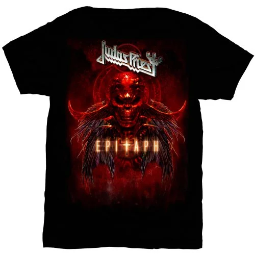 Judas Priest | Official Band T-Shirt | Epitaph Red Horns Terry Blend Velvet Blend Canvas Blend Judas Priest | Official Band T-Shirt | Epitaph Red Horns Terry Blend Velvet Blend Canvas Blend