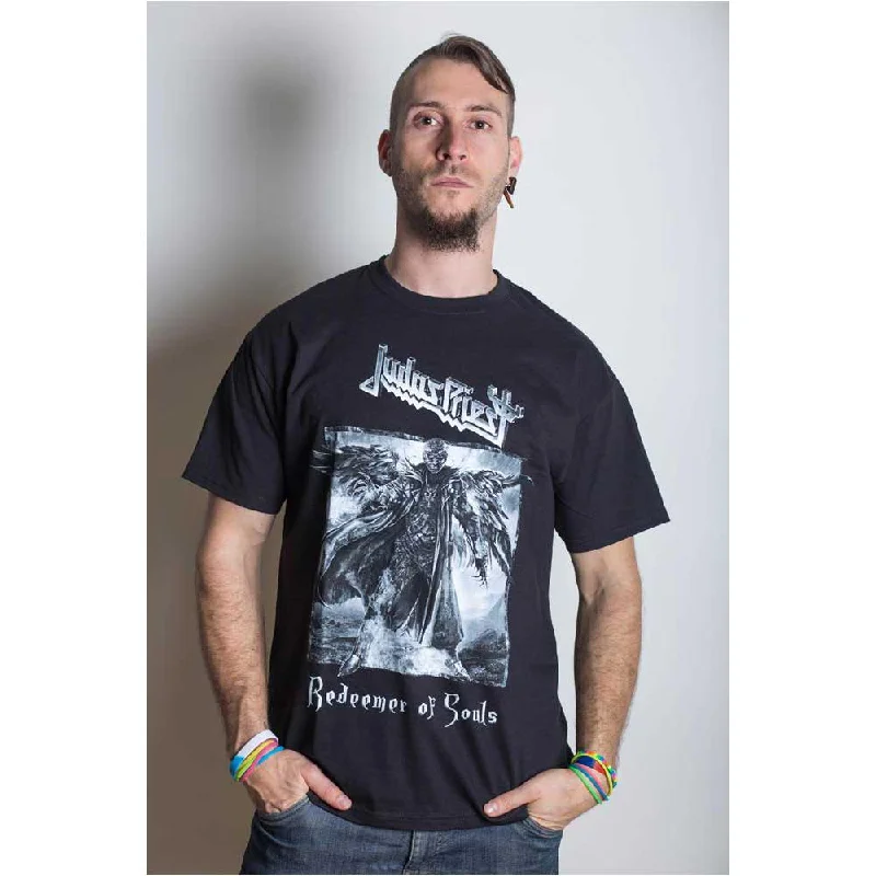 Judas Priest | Official Band T-Shirt | Redeemer of Souls Graphic Embroidered Appliqued Judas Priest | Official Band T-Shirt | Redeemer of Souls Graphic Embroidered Appliqued