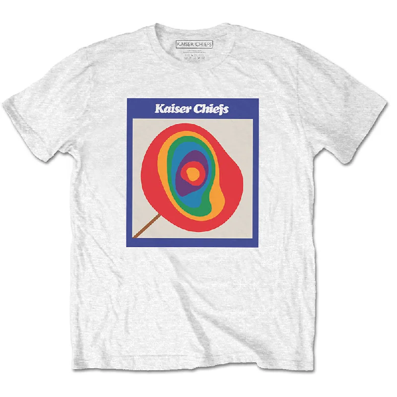 Kaiser Chiefs | Official Band T-Shirt | Lollipop Solid Color Striped Floral