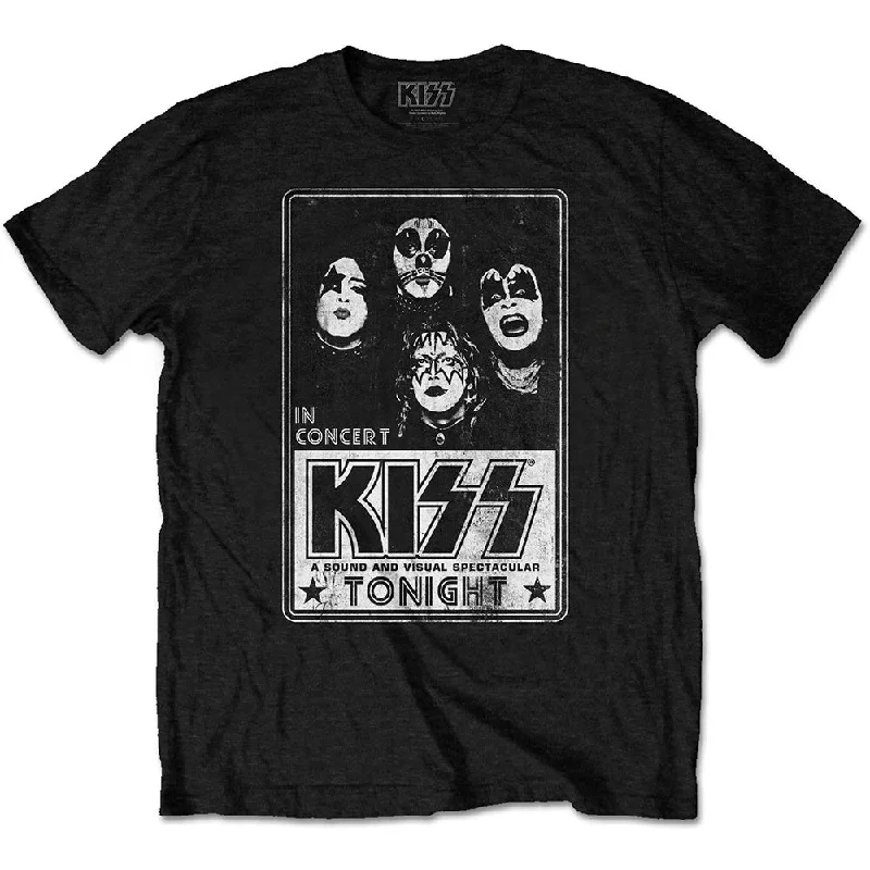 KISS | Official Band T-Shirt | Tonight Hooded Caped Shawl Collar