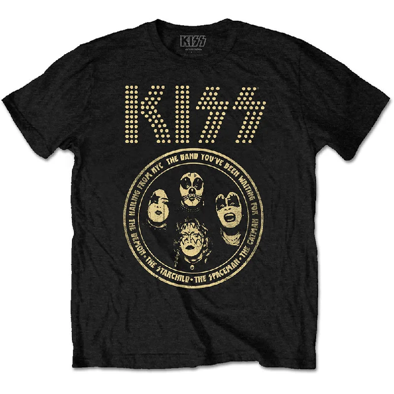 KISS | Official Band T-Shirt | Band Circle Lace Blend Ribbed Blend Corduroy Blend