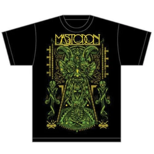 Mastodon | Official Band T-Shirt | Devil on Zippered Front Buttoned Front Snap Front