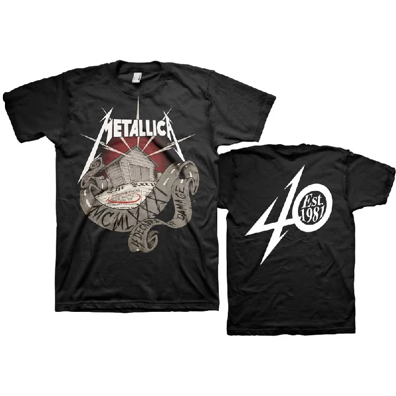 Metallica | Official Band T-Shirt | 40th Anniversary Garage (Back Print) Cozy Warm Stylish
