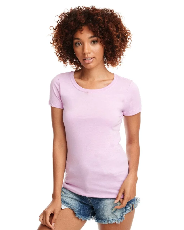 Next Level Ladies Ideal Short Sleeve Crew Tee | Lilac Mesh Canvas Denim
