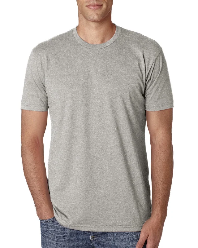 Next Level Mens CVC Crewneck Tee | Silk Graphic T-Shirt Round Neck Polyester