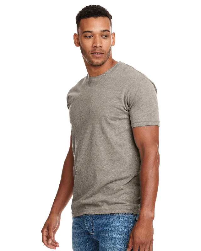 Next Level Mens CVC Crewneck Tee | Warm Gray Collared T-Shirt Boat Neck A-Line