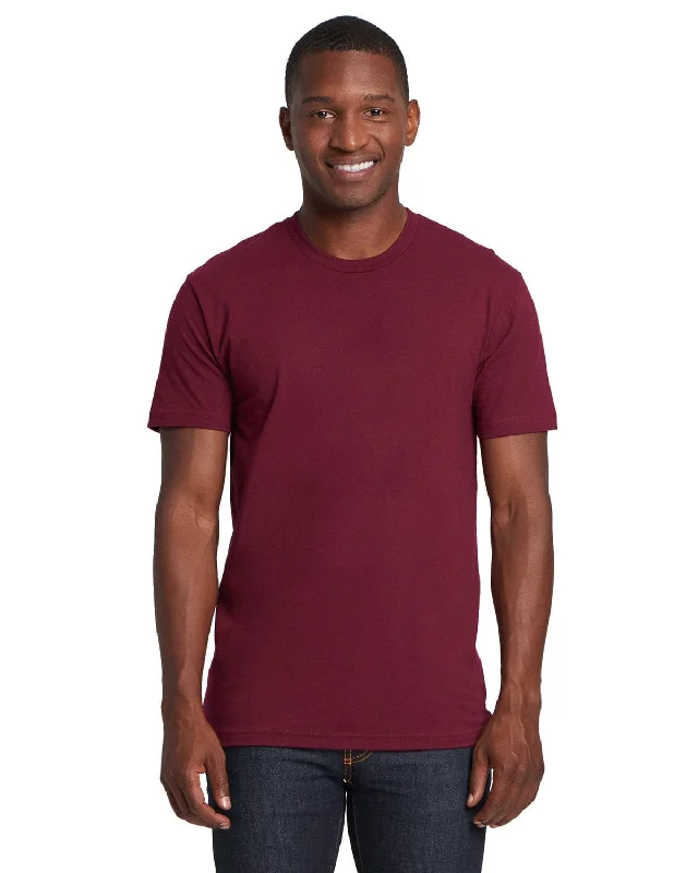 Next Level Unisex Short Sleeve T-Shirt | Maroon Thin T-Shirt Open Front Quick Dry