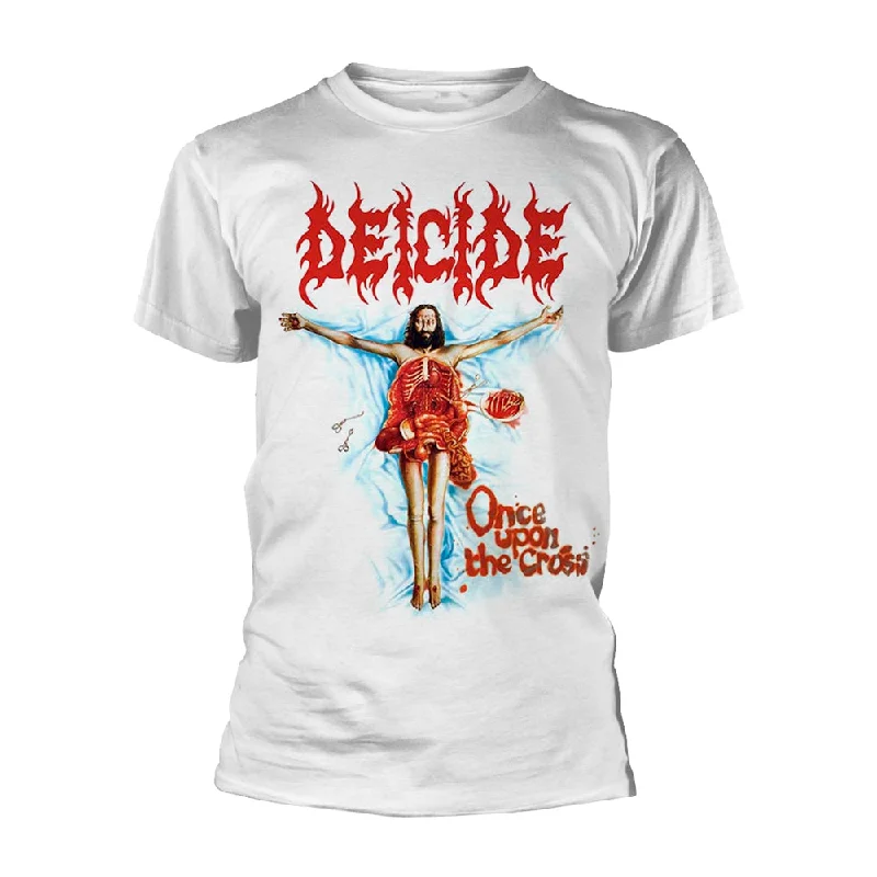 Deicide Unisex T-shirt: Once Upon The Cross (White) Casual Formal Business