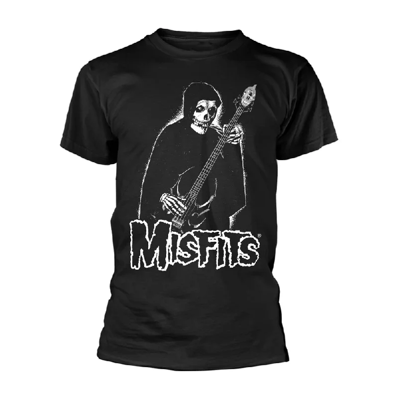 Misfits Unisex T-shirt: Bass Fiend Mesh Fabric Canvas Fabric Denim Fabric