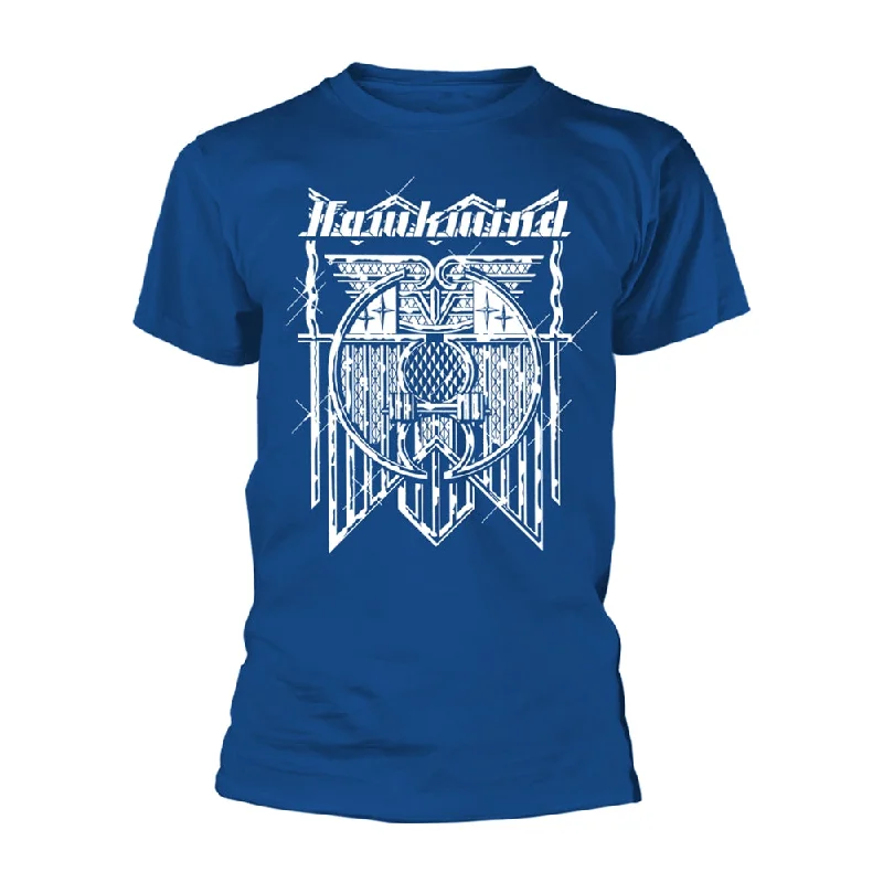 Hawkwind | Official Band T-Shirt | Doremi (blue) Ribbed T-Shirt High Neck Heavyweight Hawkwind | Official Band T-Shirt | Doremi (blue) Ribbed T-Shirt High Neck Heavyweight