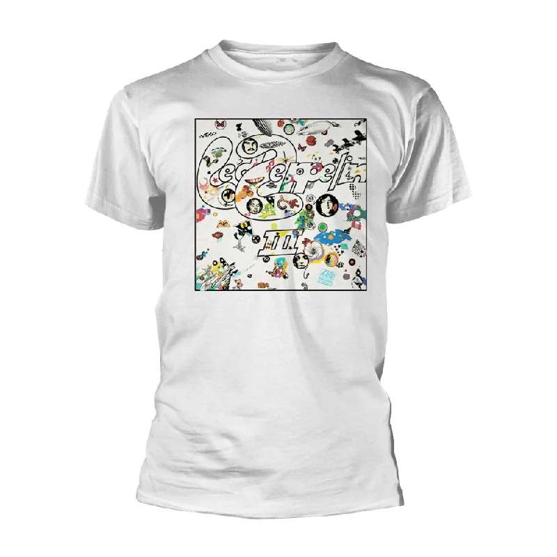 Led Zeppelin Unisex T-shirt: III Album Spandex Blend Rayon Blend Denim Blend