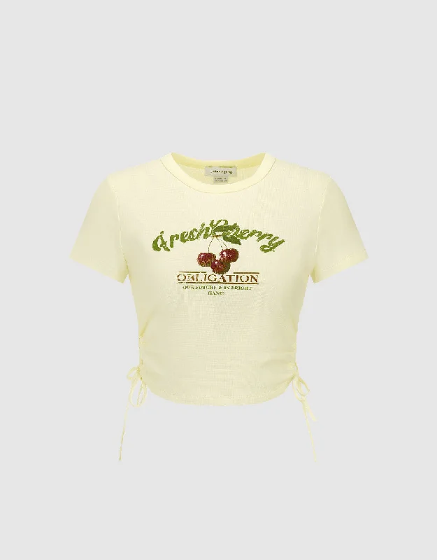 Printed Crew Neck T-Shirt V-Neck T-Shirt Long Sleeve Cotton