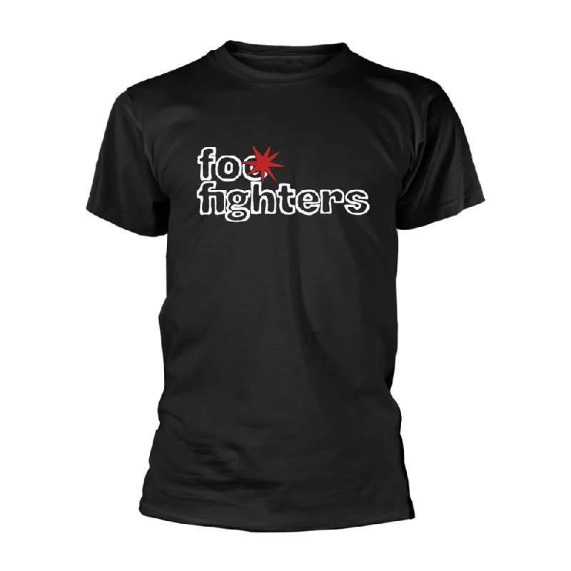Foo Fighters Unisex T-shirt: Logo (Black) Silk Blend Satin Velvet