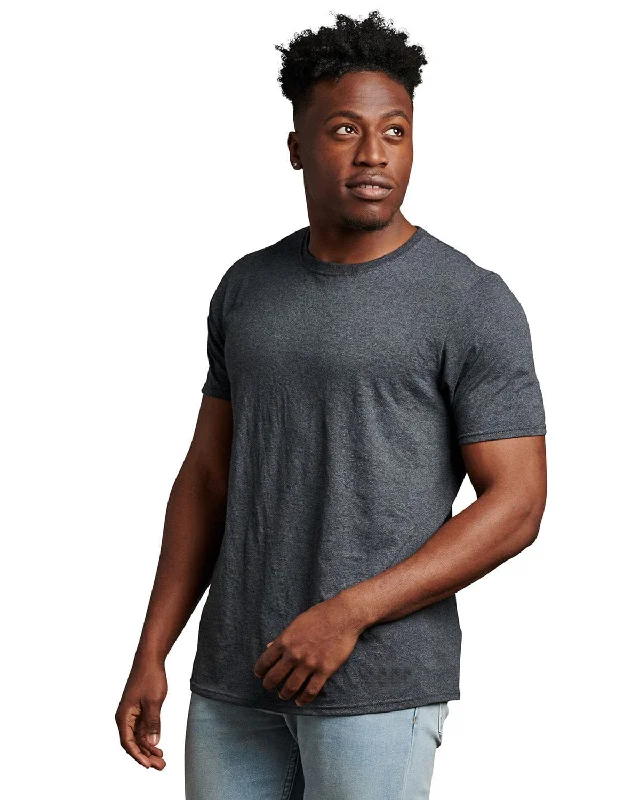 Russell Athletic Unisex Essential Performance T-Shirt | Black Heather Welt Pockets Slit Pockets Flap Pockets Russell Athletic Unisex Essential Performance T-Shirt | Black Heather Welt Pockets Slit Pockets Flap Pockets