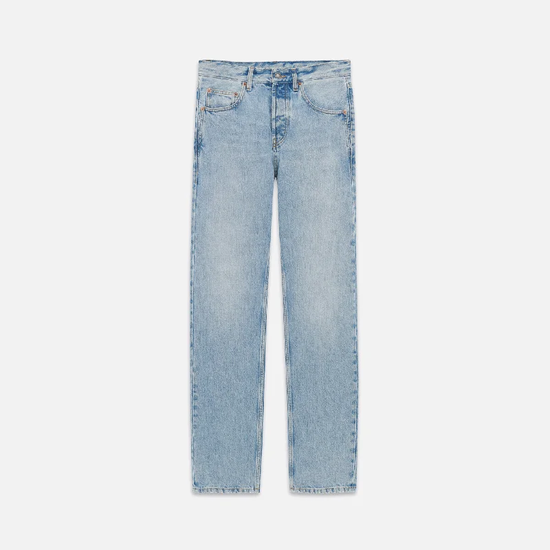 Saint Laurent Adjusted Maxi Long Tiger Jean - Blue Bay Trendy Bootcut High-Waisted Jeans