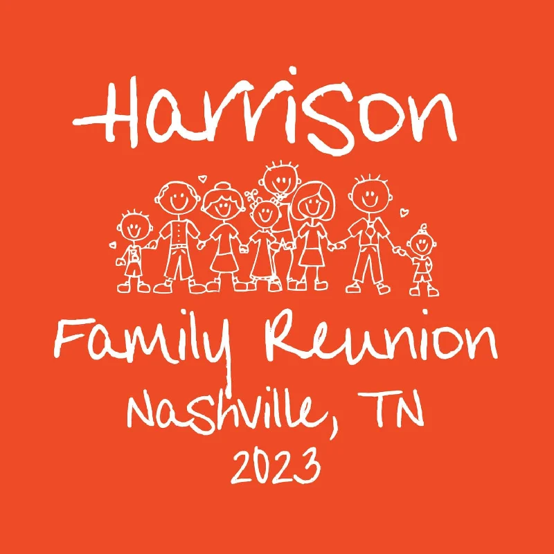 Big Crew Family Reunion T-Shirt Design R1-42 Anti-Shrink Durable Soft