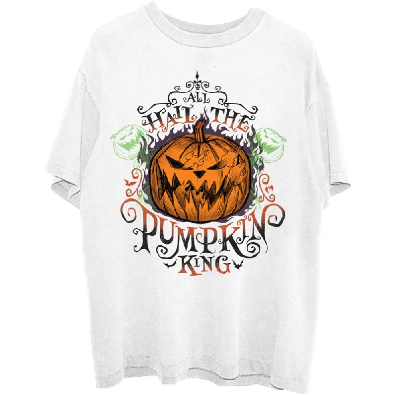 Disney | Official Band T-Shirt | The Nightmare Before Christmas All Hail… Notch Collar Peter Pan Collar Cowl Neck