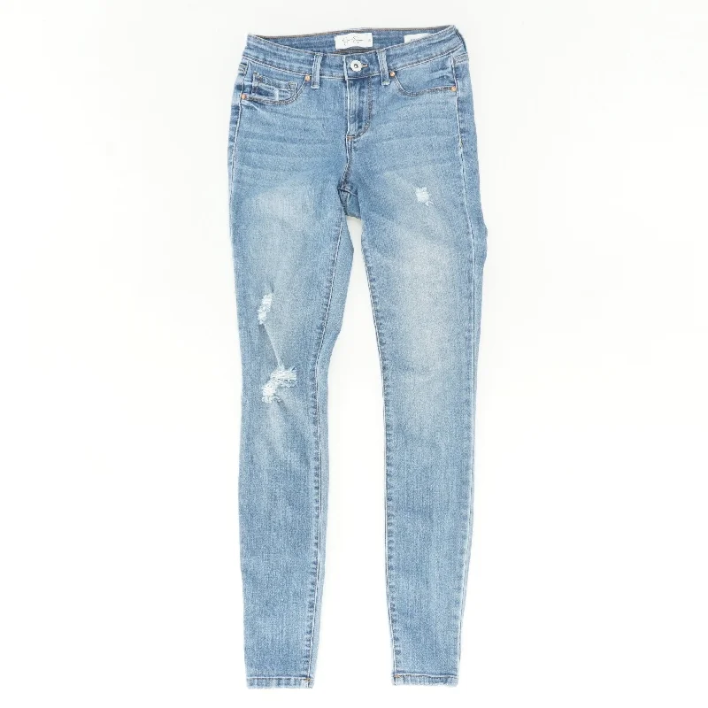 Mid Rise Skinny Jean Fashionable Frayed Hem Denim