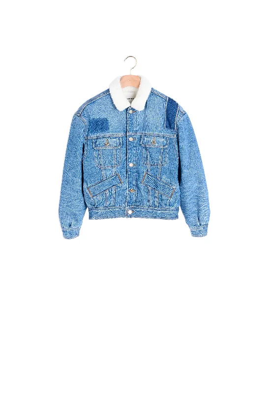 Veste en jean doublée Stylish Relaxed Fit Skinny Jeans