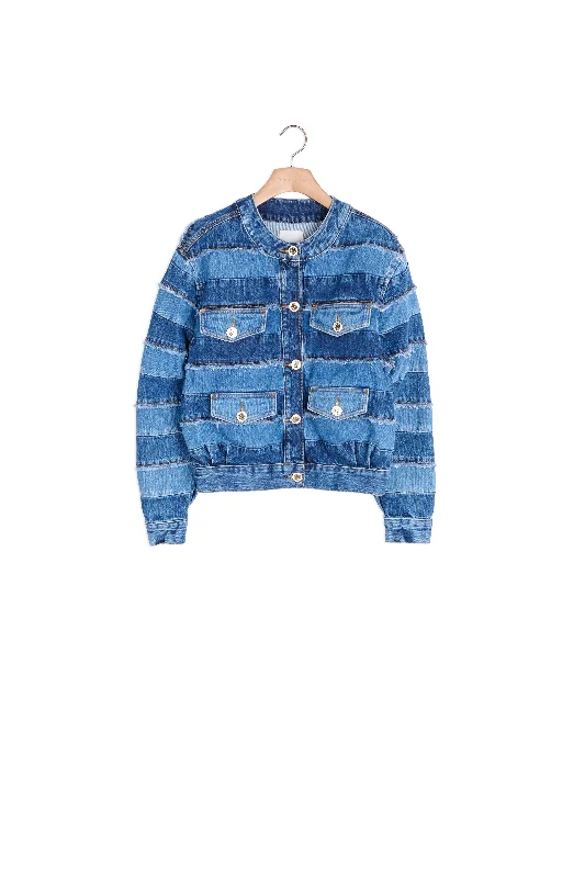 Blouson en jean court oversize Chic Double Waistband Jeans