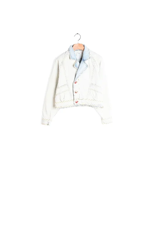 Veste en jean délavée Stylish High-Waisted Denim
