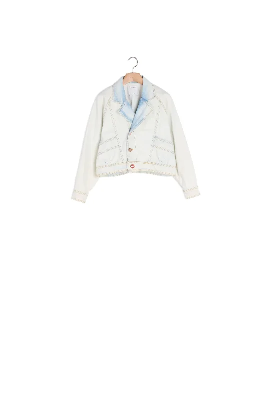 Veste en jean délavée Elegant Tapered Leg Denim