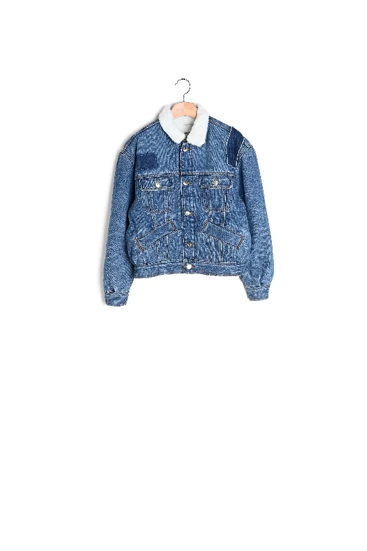 Veste en jean doublée Chic Dark-Wash Skinny Jeans