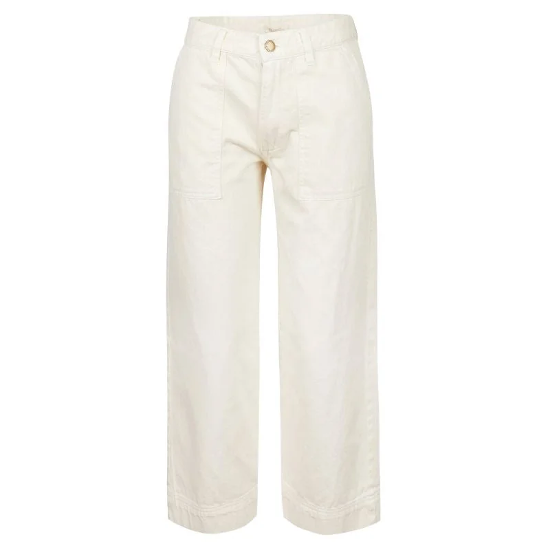 Barbour Southport Ladies Cropped  Jean - Ecru Fashionable Cropped Denim Jeans