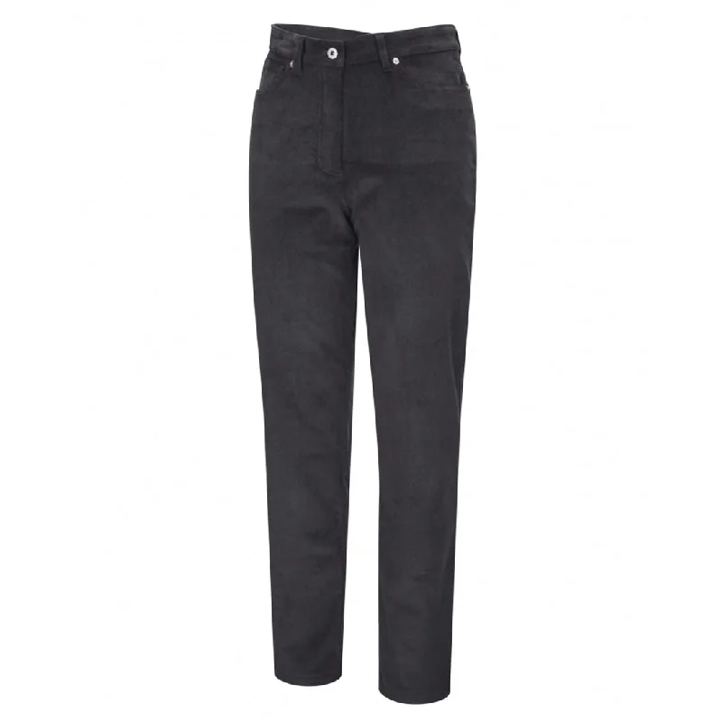 Ceres Ladies Stretch Cord Jean - Smokey Grey by Hoggs of Fife Chic Faded Blue Jeans